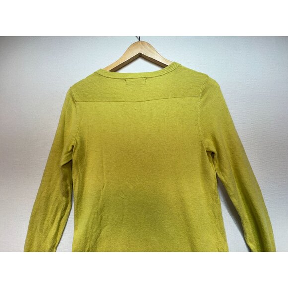 Eddie Bauer Womens Button-Up Knitted Cardigan Sweater Sz XS Yellow Casual Lounge - Picture 10 of 10